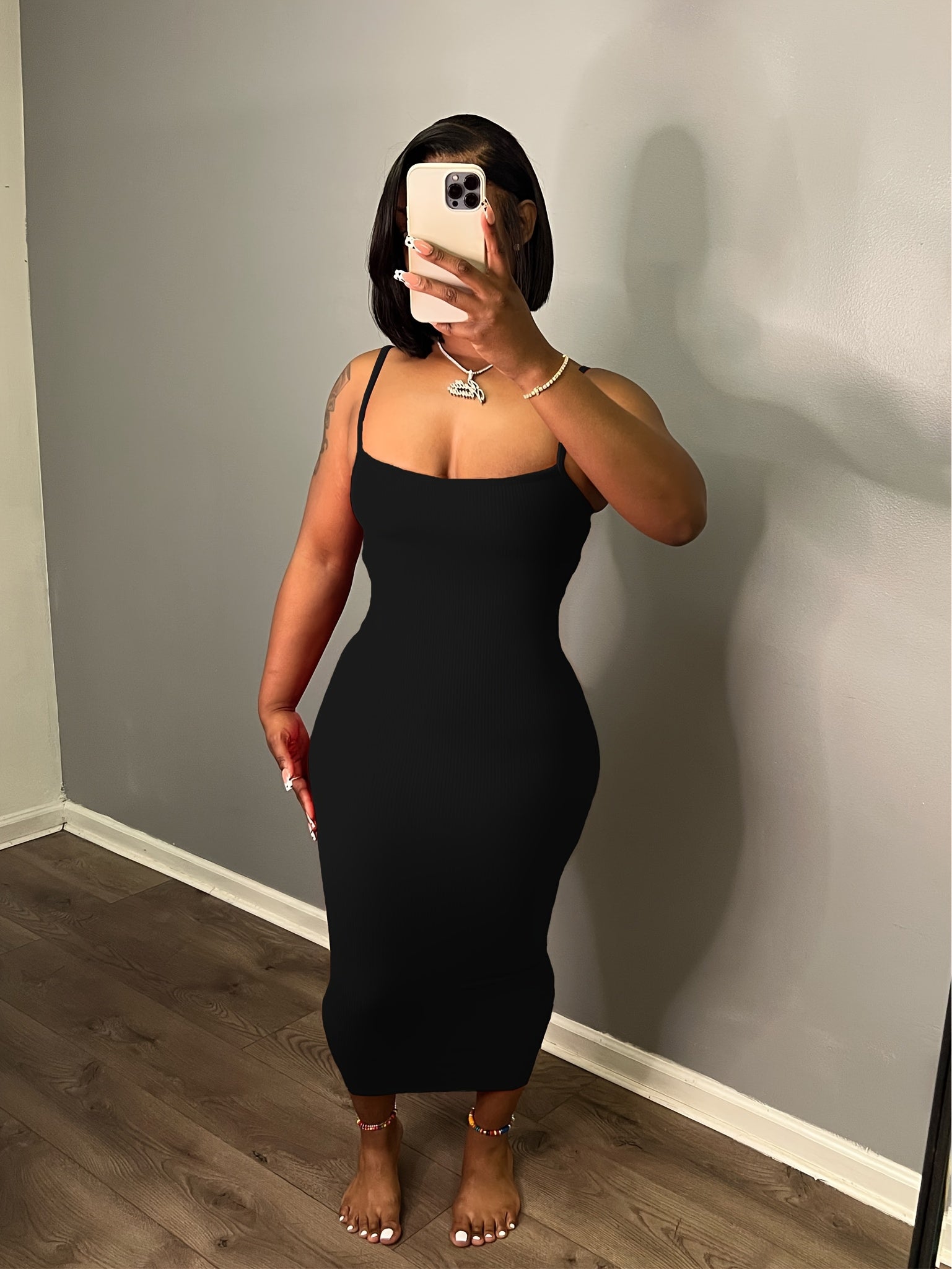 Women'S Casual Slip Dress Sleeveless Bodycon Dresses Ribbed Maxi Sundress Basic Party Club Dress